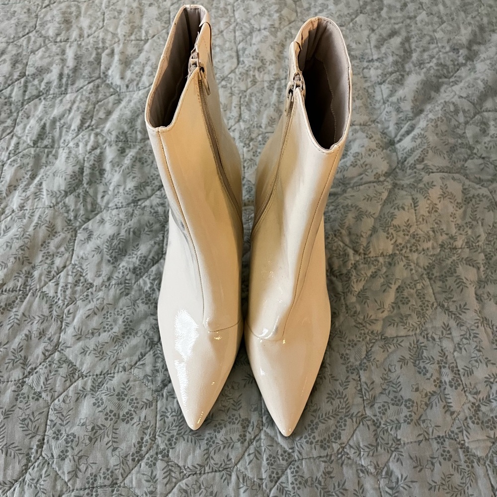 Elegant Cream Ankle Boots